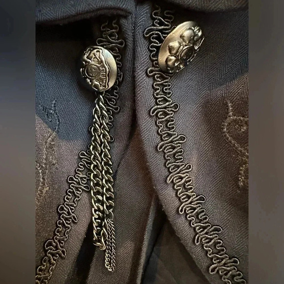 LB Collection by Lane Bryant Formal Embroidered Navy Blazer Jacket Plus Size 28 - Picture 6 of 13